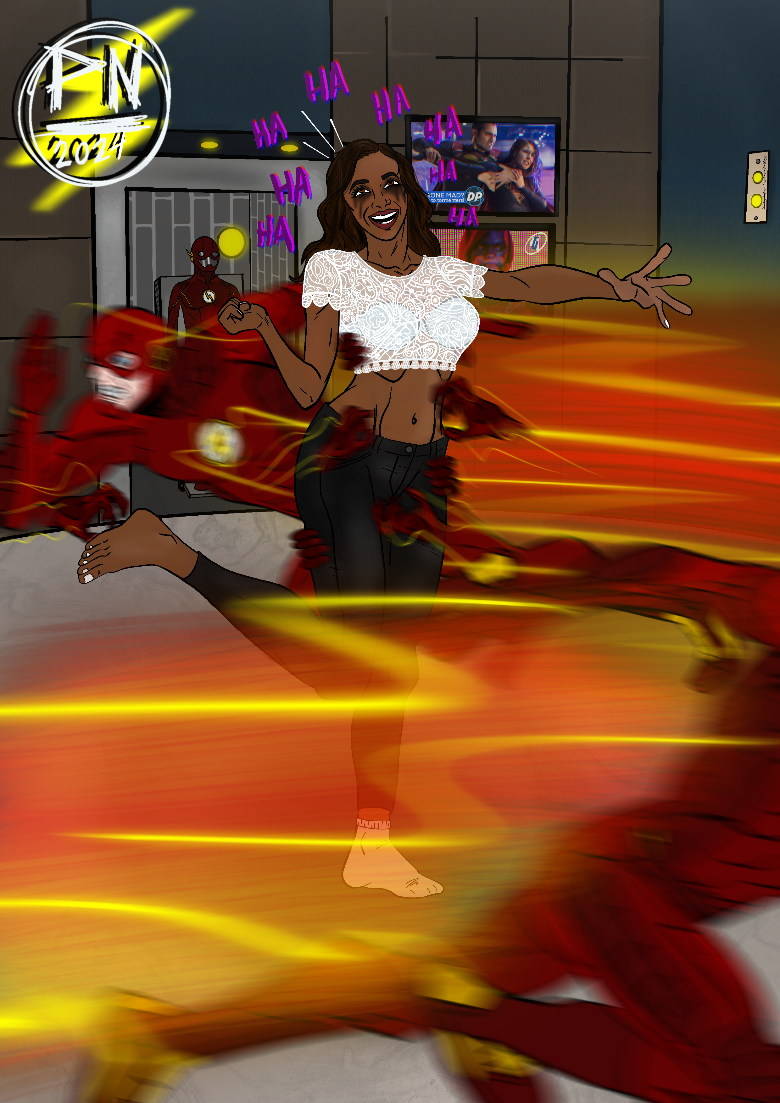 Paranormalnerdom Deviantart Iris West: Tickled By The Flash! (Candice Patton) by paranormalnerdom ...