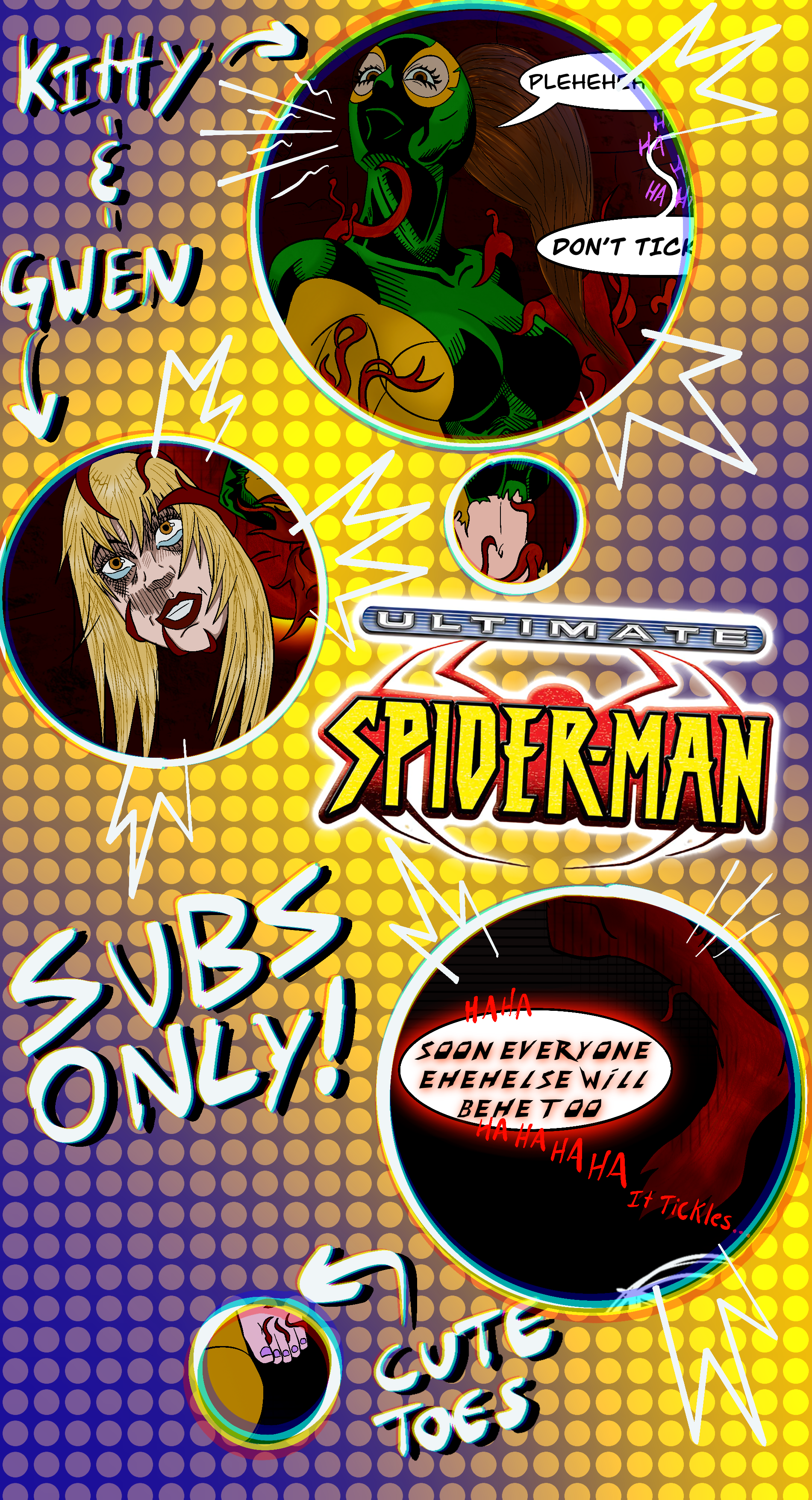 Paranormalnerdom Deviantart Kitty Pryde: Gwen Stacy, Tickle Monster! (PREVIEW) by paranormalnerdom ...