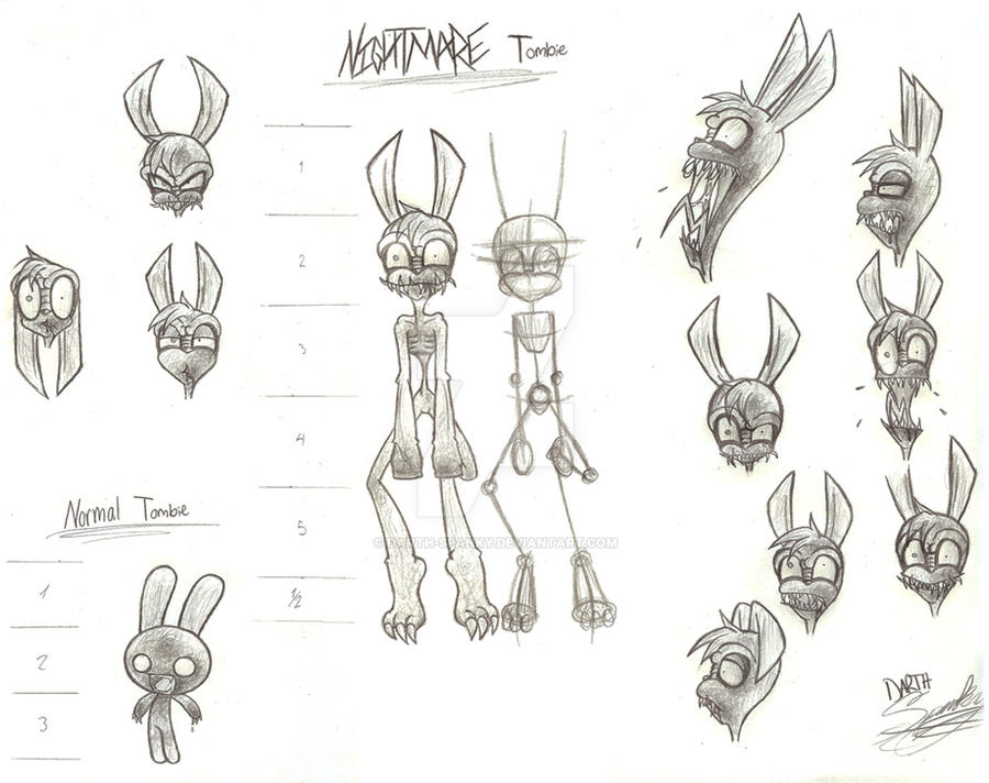 Nightmare Tombie Chara. Sheet