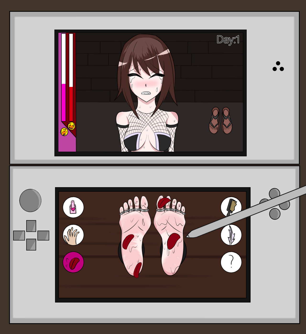 Kunoichi tickling game licking variant by Umirabbit on DeviantArt