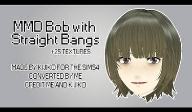 MMD - Watchers Gift - Bob with Straight Bangs + DL