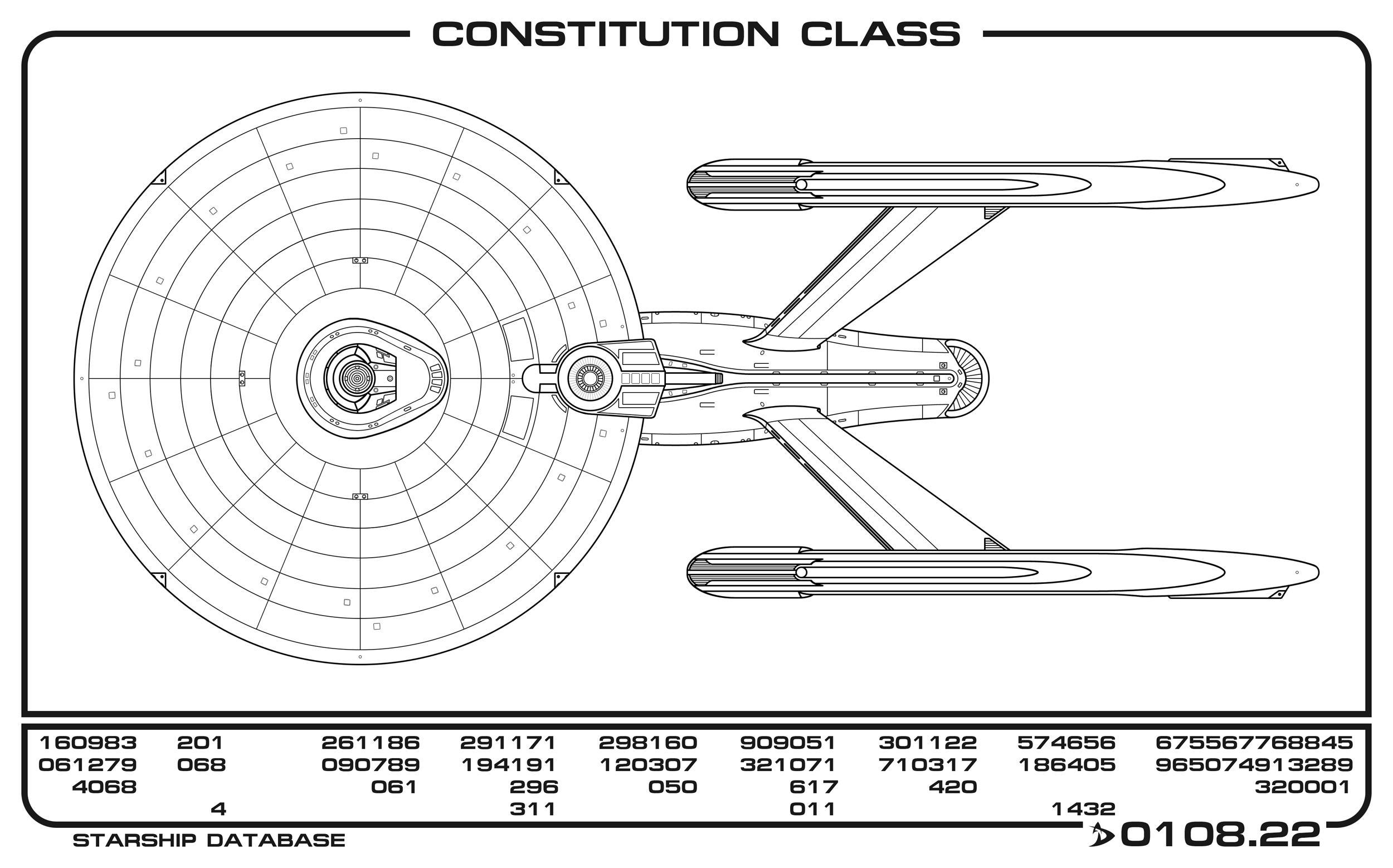 Constitution-Class (Refit - Line Art) by Valdore17 on DeviantArt