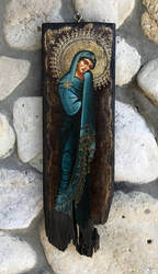 The Virgin - Katafigi, Icon on Wood