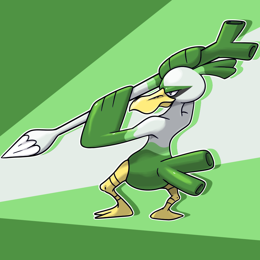 A fake evolution for Farfetch'd. (name pun is - Ymedron's Art