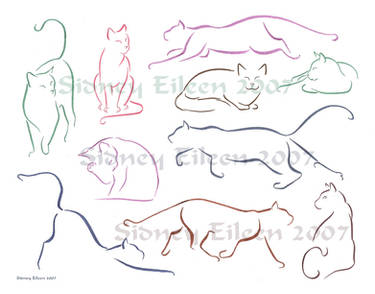 Minimalist Cats Sheet 1