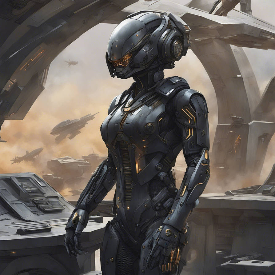 IAandrods futuriste Militaire Futuriste Cyberntiq