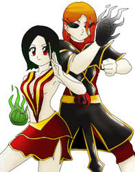 Fire nation Pyro and her good friend.