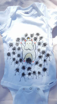 Bo and Soot hand Painted Onesie