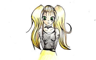 Blonde manga girl