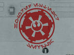 HES logo on a metal wall by Gardek
