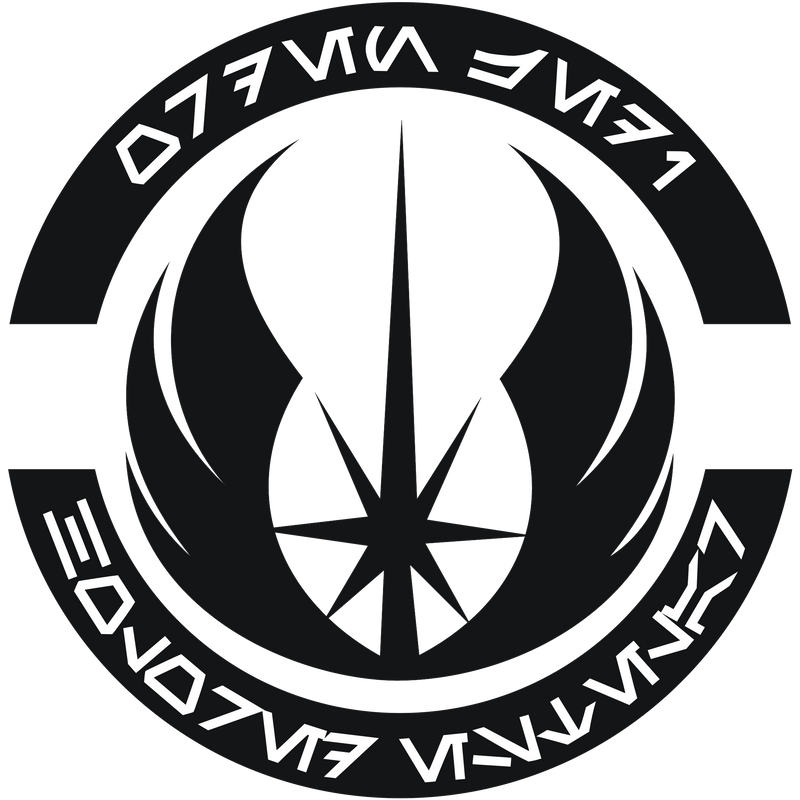 HoloRed Estelar Jedi Order logo - B-W version