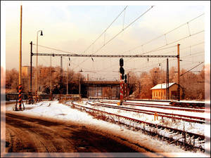 Frozen railway