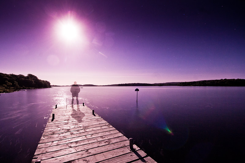 full moon over lough erne