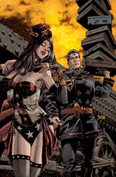 Superman Wonder Woman Steampunk