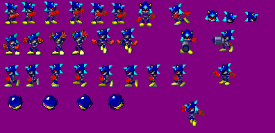 Metal Sonic - Metal Sonic Sprites - 232x552 PNG Download - PNGkit