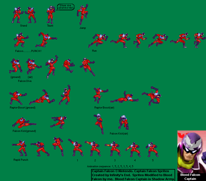 Blood Falcon Captain Sprite Sheet