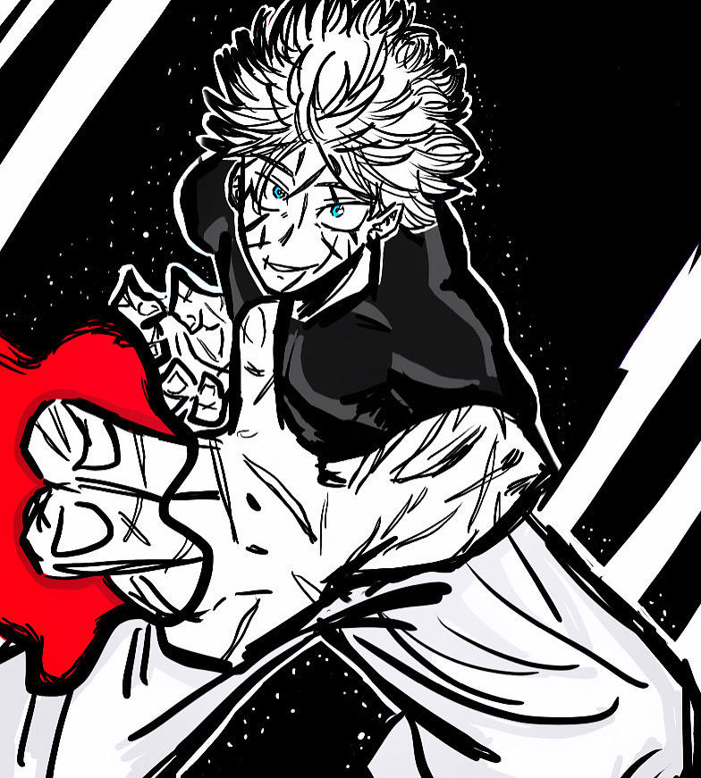 Satoru gojo red by gasuuka on DeviantArt