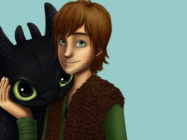 Hiccup and Toothless WIP 3