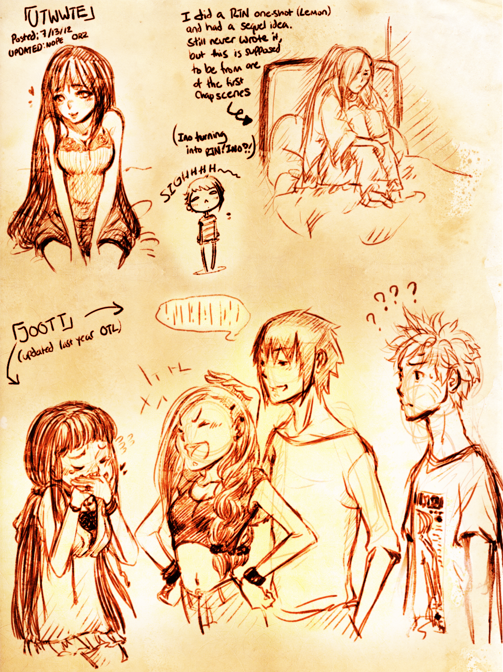 Fanfic Sketchdump Of Un-Updatedness