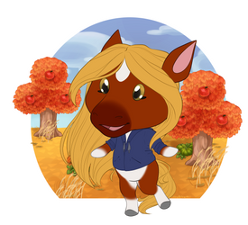 Hazel - Completed Animal Crossing Fall YCH