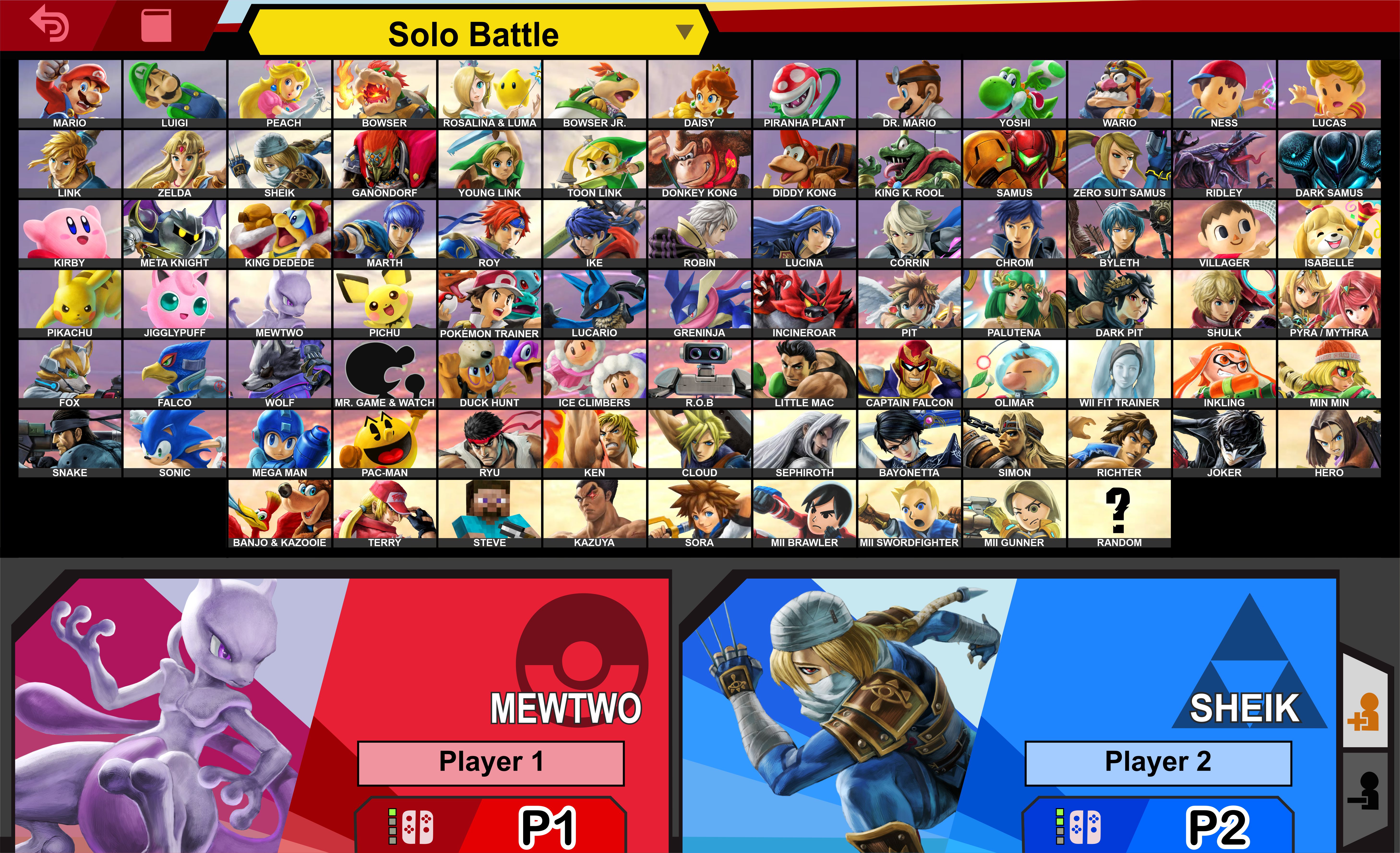 Super Smash Bros. Ultimate Full Character Roster List