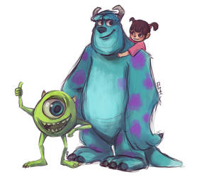 Mike, Sulley and Boo