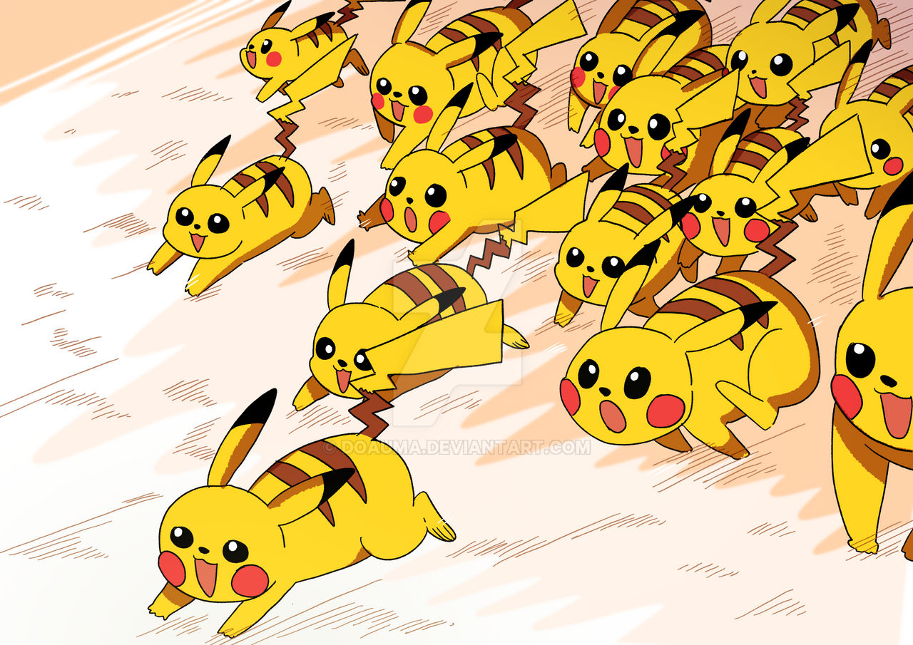 Pikachus Run by doauma on DeviantArt