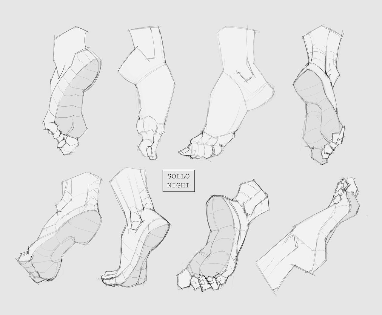 Foot Poses Deviantart Feet - Practice by sollonight on DeviantArt