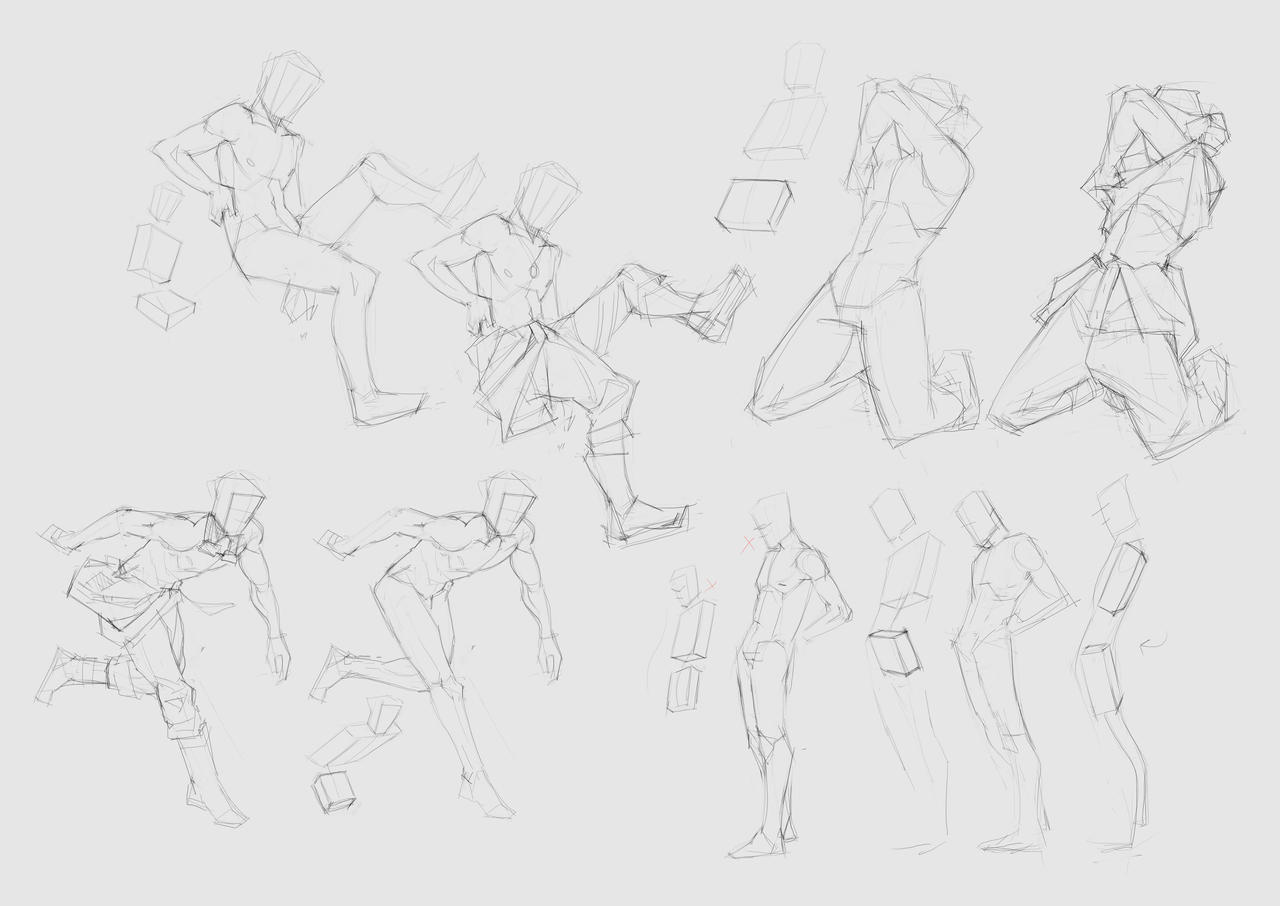 POSES AND BLOCKS | Practice by sollonight on DeviantArt