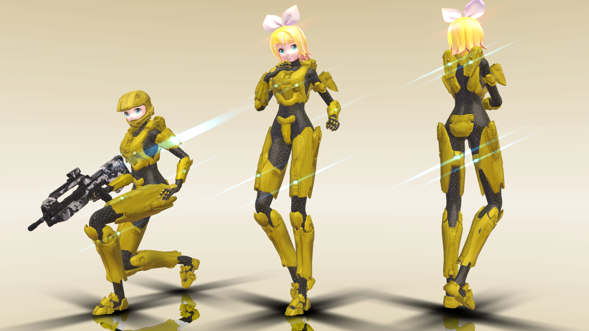 MMD Rin Kagamine Spartan DL