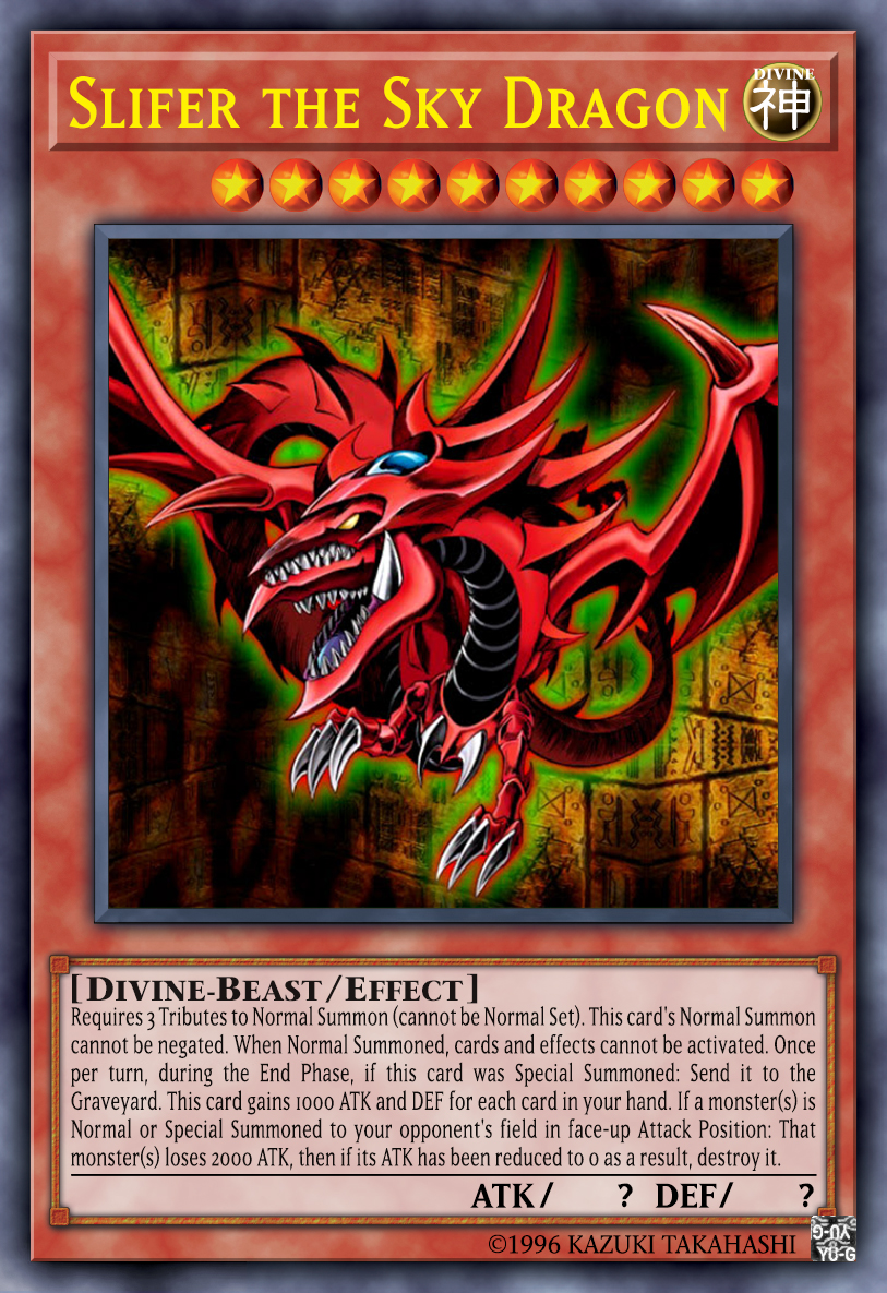 Slifer the Sky Dragon - Red card by nhociory on DeviantArt Slifer the Sky Dragon - Red card by nhociory on DeviantArt