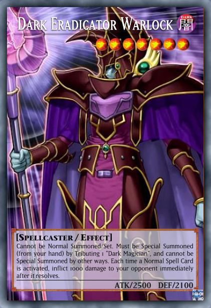 yugioh dark eradicator warlock deck Duel Links A single individual card from the Yu Dark Eradicator Warlock FTK -