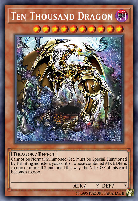 10000 yugioh cards ten thousand dragon yugioh card BLAR-SP10K