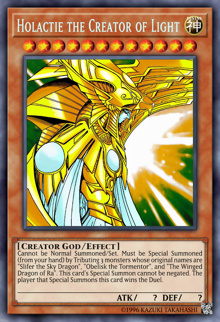 holactie the creator of light yugioh card Holactie the Creator of Light