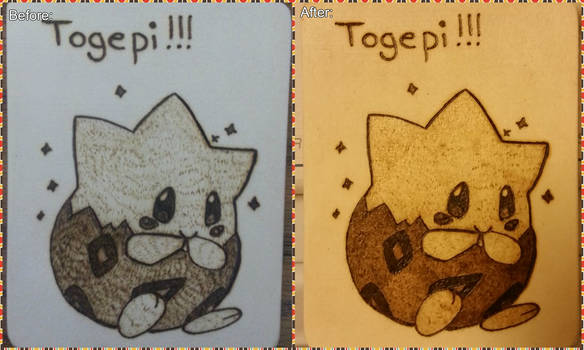 Woodburning - Togepi - For Sale