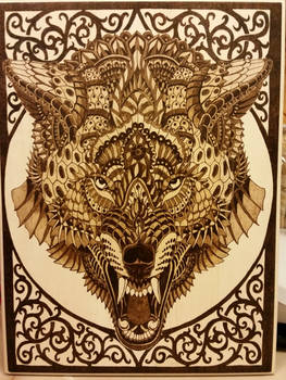 Woodburning - Skill Test - Wolf By BioWorkZ by Stepher17