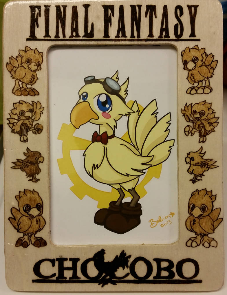 Woodburning - Final Fantasy - Chocobo Frame by PrairiePyroDesigns on ...