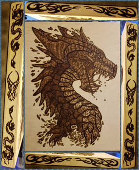 Woodburning - Water Dragon Head