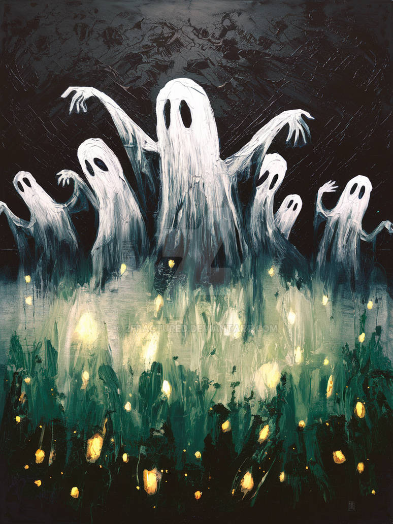 Ghost Abstract ABSTRACT ART PAINTING GHOST HALLOWEEN SPOOKY by 2fractured on DeviantArt