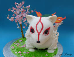 Chibi Okami Cake