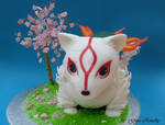 Chibi Okami Cake by ginas-cakes