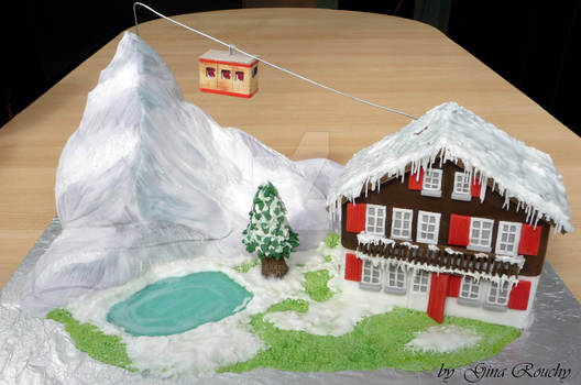 Switzerland Scene Cake