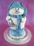 Blue Snowman by ginas-cakes