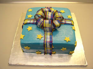 Square Present Cake