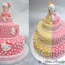 Double Hello Kitty Cake