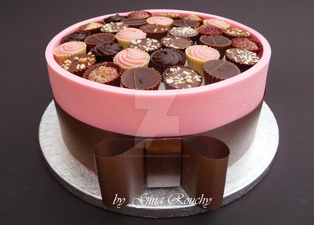 Pink Chocolate Box Cake by ginas-cakes Pink Chocolate Box Cake by ginas-cakes