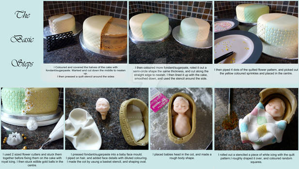 Baby in Cot Cake Stages