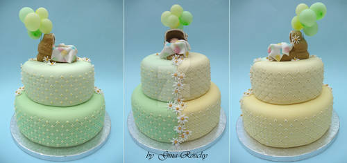 Baby in Cot Cake by ginas-cakes