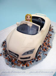 Audi Convertable Cake: front view