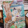 Meowth fan art | Pen and watercolors on tcg card